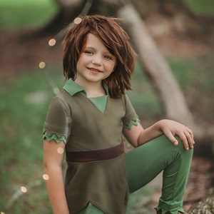 READY TO SHIP,Peter Pan Costume,Peter Pan shirt,Halloween Costume,Theater Costume,Disney Cosplay,Disney Family Outfit,Kids Dress Up Costume