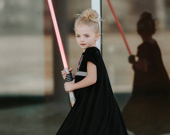 Long Star Wars dress,Darth vader costume,star wars cotton dress,halloween costume,toddler star wars costume,maxi dress,disney family outfit,