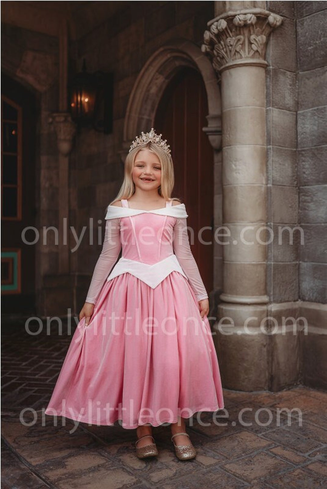 open lace back dress Light Up Princess Costume For Little Girl