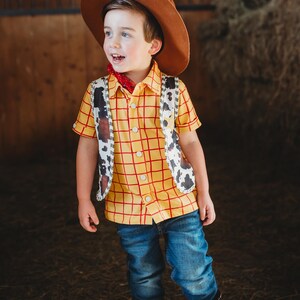 READY TO SHIP Woody Toy Story Costume,Boys Costumes,Toddler Costumes,Boys Halloween Costume,Family Disney Costume,Disney Shirt,Toy Story image 5