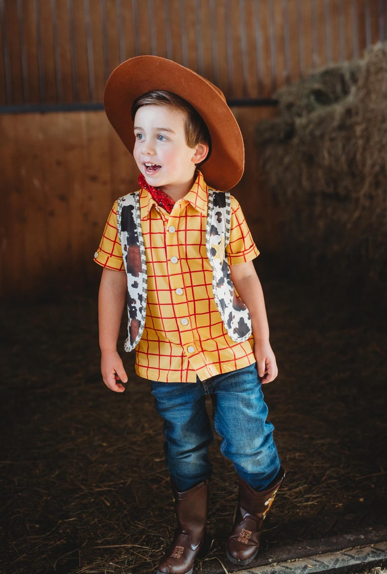 READY TO SHIP Woody Toy Story Costume,Boys Costumes,Toddler Costumes,Boys Halloween Costume,Family Disney Costume,Disney Shirt,Toy Story image 5