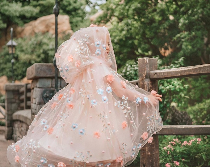 Feenprinzen Umhang,Rosa Tüll Umhang,Prinzessin,Halloween-Kostüm,Blumenmädchen,Kapuzenumhang,Renaissance,Festzug,Karneval,Prinzessin Gewand