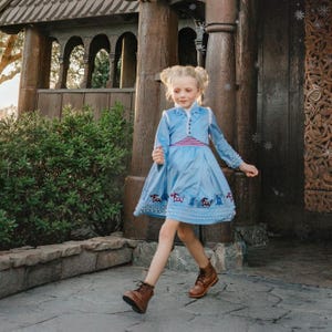 Princess Anna Frozen Fever, Girls Princess Twirl Dress, Holiday velvet Dress, Toddler frozen dress, Disney Bounding, Girls Princess Anna