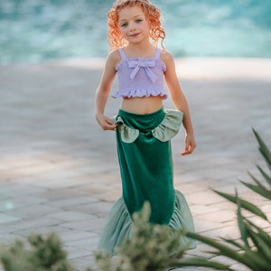 Mermaid tail,mermaid skirt,mermaid party,toddler costume,mermaid costume,halloween,mermaid birthday,princess maxi skirt,under the sea gown image 3