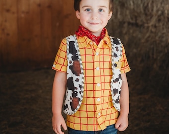 LISTO PARA ENVIAR Disfraz de Woody de Toy Story, Disfraces para niños, Disfraces para bebés, Disfraz de Halloween para niños, Disfraz familiar de Disney, Camiseta de Disney, Toy Story