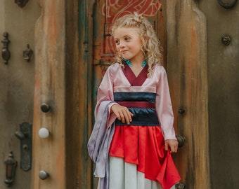 Mulan dress,princess,mulan maxi dress,Girls maxi Dress,maxi Skirt,Soft dress,long Dress,Fancy dress,dress up dress,Toddler dress,girls dress