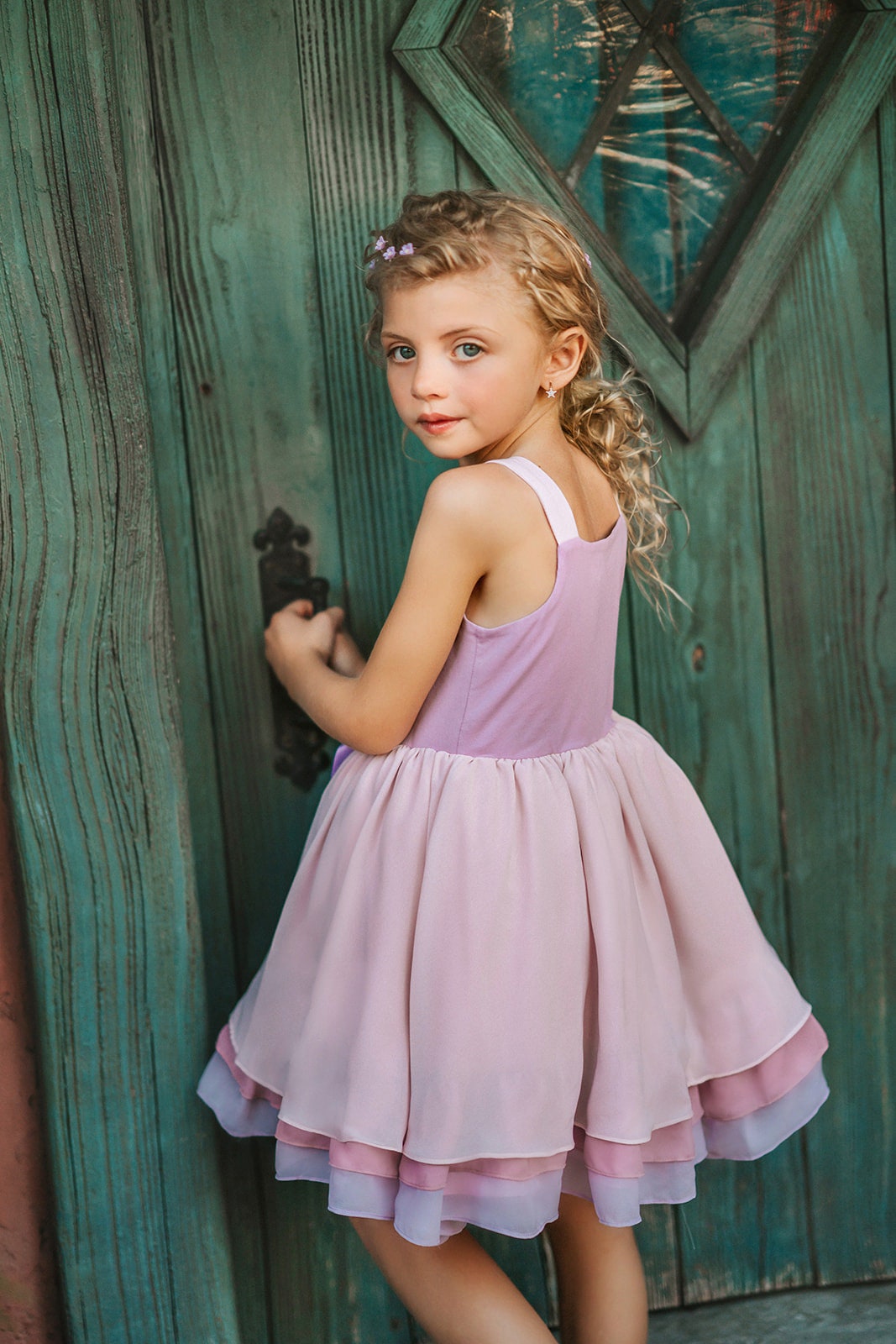 OBEEII Robe Licorne Fille Enfant Anniversaire Fête Princesse Habill Bandeau Robes Cosplay Robes Deguisement Vert02 4 5 Ans Amz