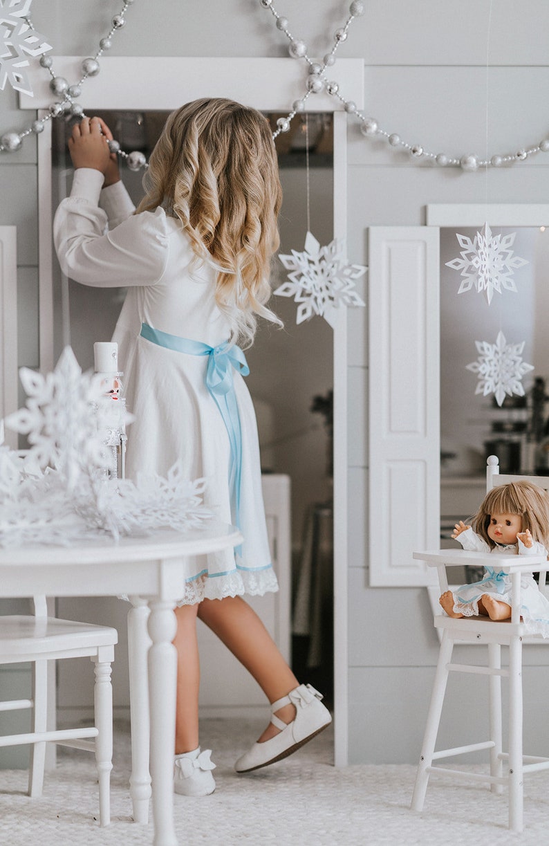 READY TO SHIP,Nutcracker Clara dress,Clara twirl dress,Clara costume,Nutcracker ballet costume,white twirl dress,Girls Christmas dress image 2