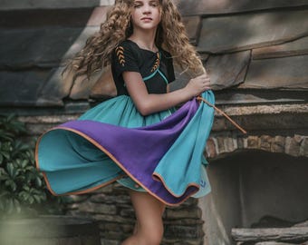 LISTO PARA ENVIAR, vestido de princesa para niñas, disfraz de Frozen, disfraz de Anna, Elsa, disfraz, disfraz de princesa Disney, cumpleaños de Frozen, cosplay de princesa, Anna