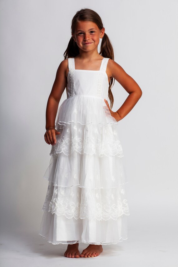 White Flower Girl Dresssleeveless Flower Girl Dressgirls
