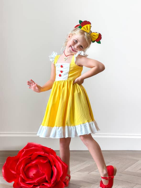 beauty and the beast birthday dress Beauty and the Beast Belle costume tutu dress, themed birthday party dress,