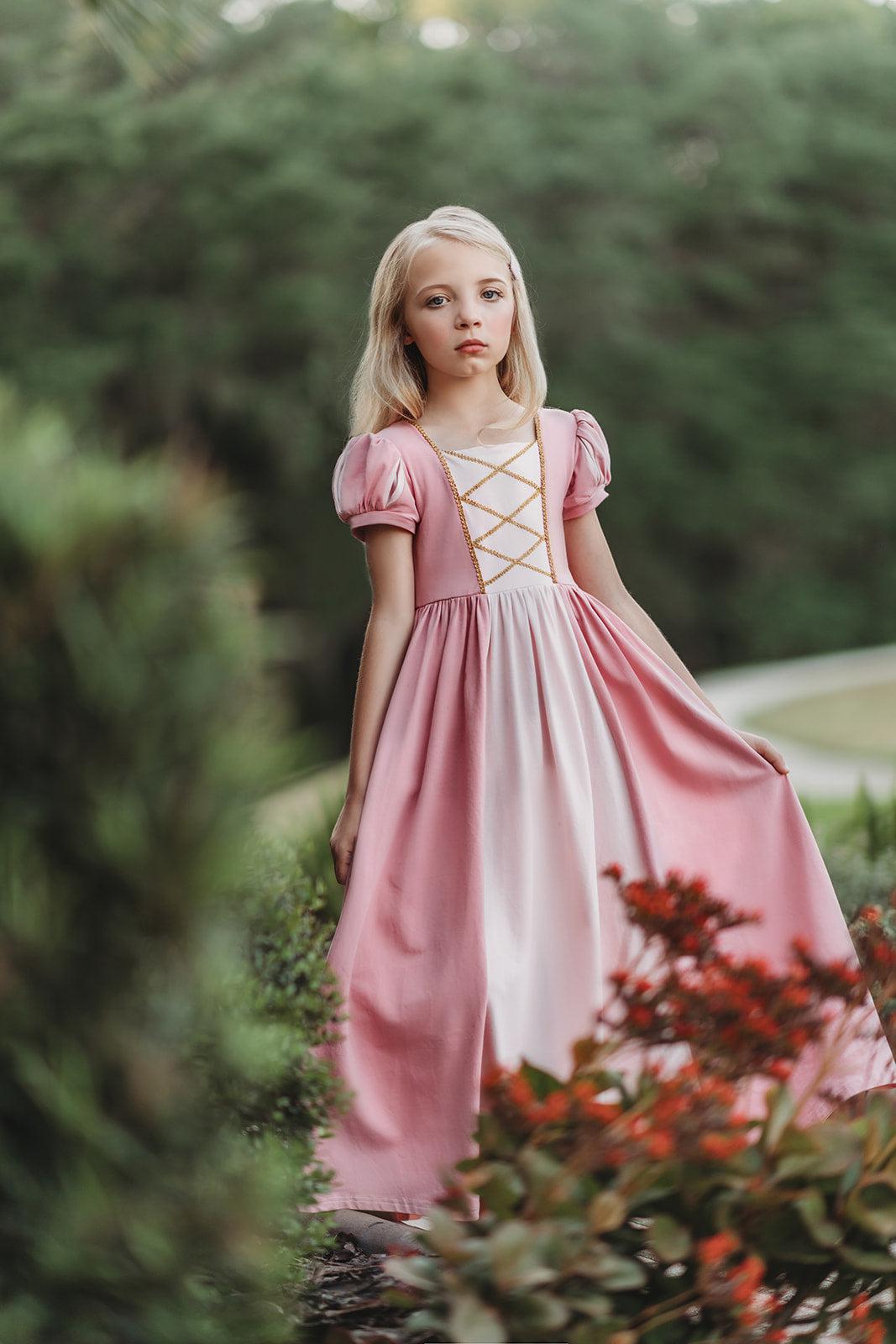 princess aurora dress up costume Aurora Sleeping beauty Dress,costume,girls princess dress,renaissance girls costume,pink princess dress, halloween costume,Disney Cosplay