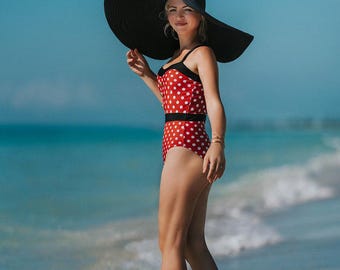 Traje de baño retro para adultos de Miss Mouse