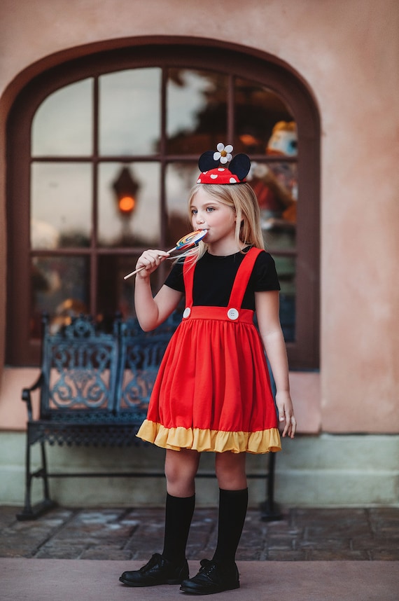 Mickey Mouse Halloween Costume For Adults 2022 Girls Mickey Mouse Dresstwirl Dressmickey Birthday Etsy India