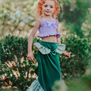 Mermaid tail,mermaid skirt,mermaid party,toddler costume,mermaid costume,halloween,mermaid birthday,princess maxi skirt,under the sea gown image 4