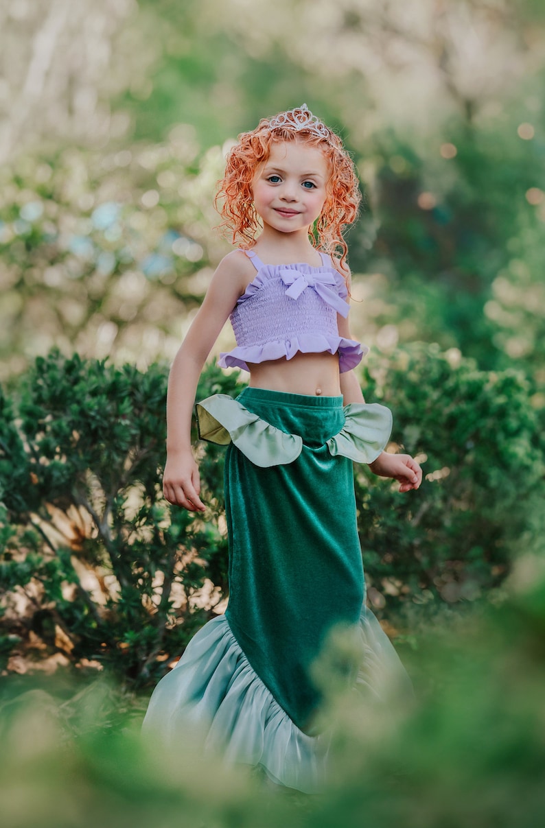 Mermaid tail,mermaid skirt,mermaid party,toddler costume,mermaid costume,halloween,mermaid birthday,princess maxi skirt,under the sea gown image 4
