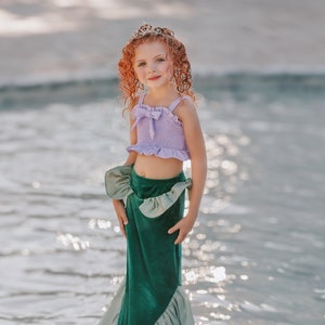 Mermaid tail,mermaid skirt,mermaid party,toddler costume,mermaid costume,halloween,mermaid birthday,princess maxi skirt,under the sea gown image 1