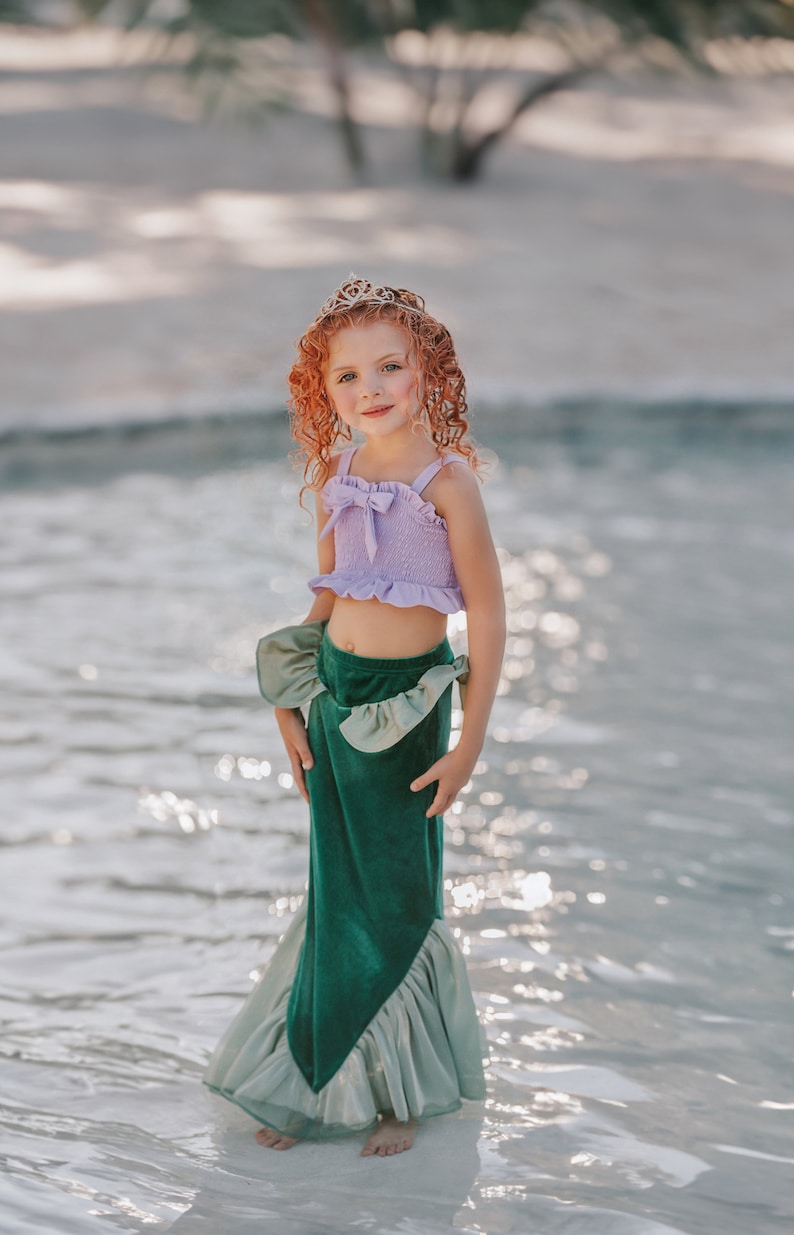 Mermaid tail,mermaid skirt,mermaid party,toddler costume,mermaid costume,halloween,mermaid birthday,princess maxi skirt,under the sea gown image 1