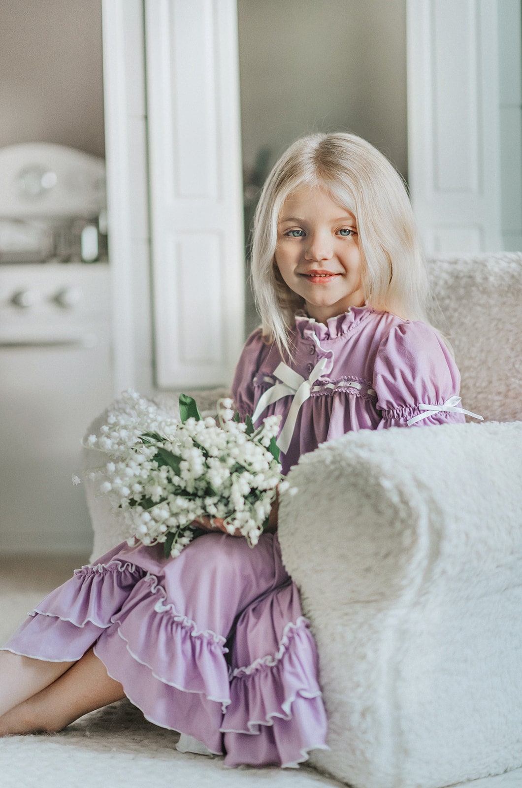 Girl cotton nightgown sales