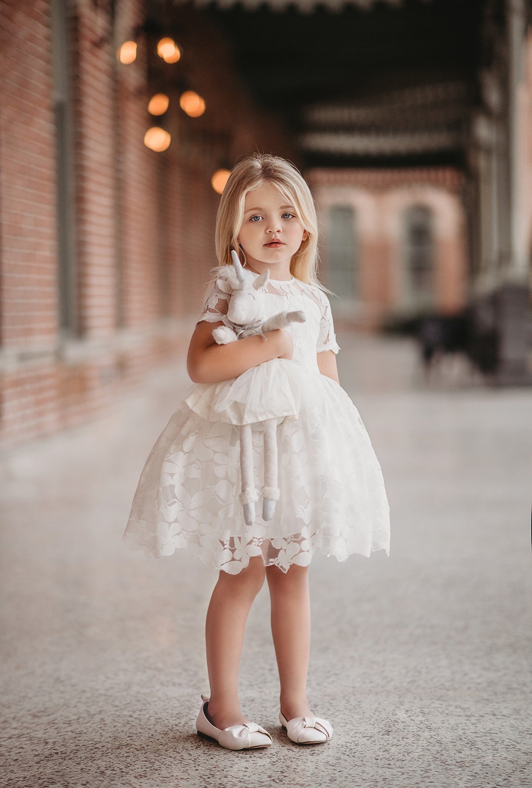 white christmas dresses Short Cottagecore Wedding Dresses Puffy Sleeves with Flowers main image 0