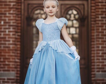 READY TO SHIP,Cinderella Ballgown,Girls princess dress,disney princess costume,princess party,toddler princess dress,Not So Scary Halloween