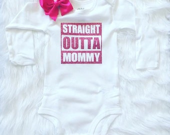 straight outta mommy bodysuit