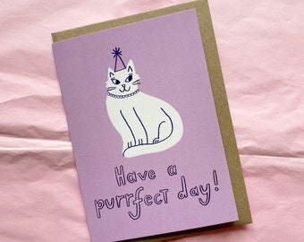 Purrfect Day Greetings Card