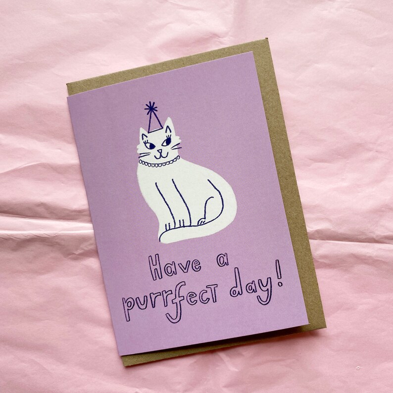 Purrfect Day Greetings Card image 1