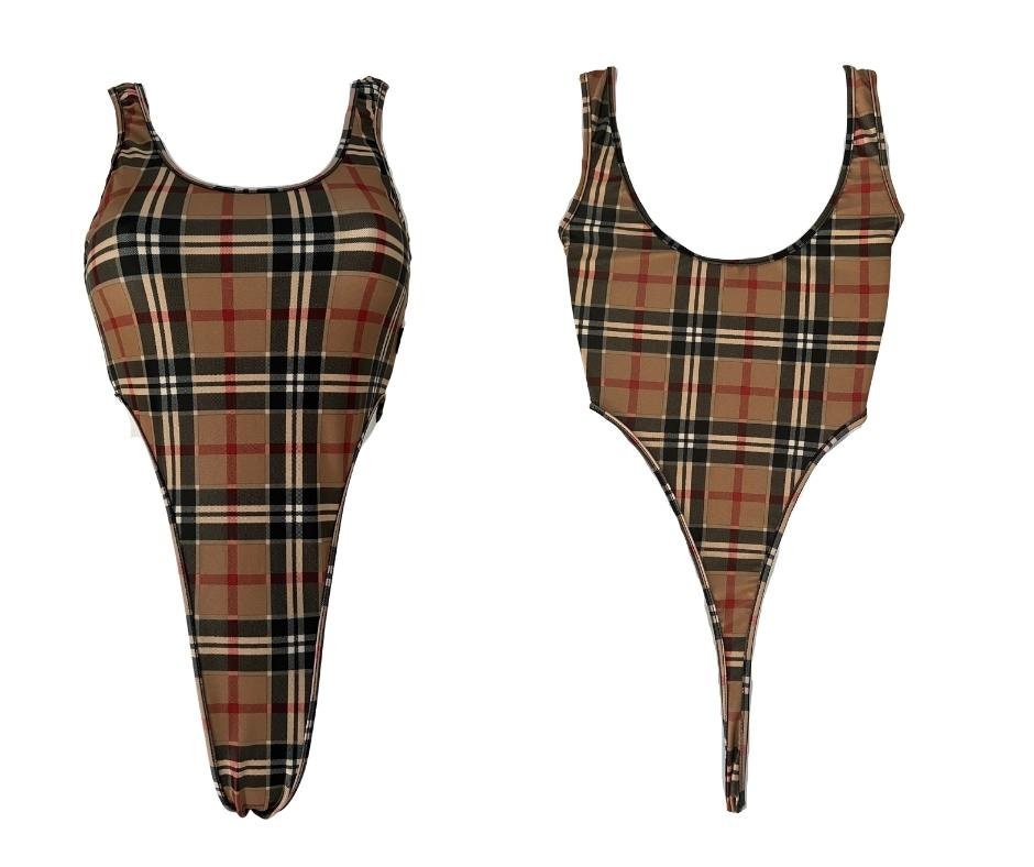 Sexy High Leg Thong One Piece Swimwear, Thong Bikini, Cheeky One Piece