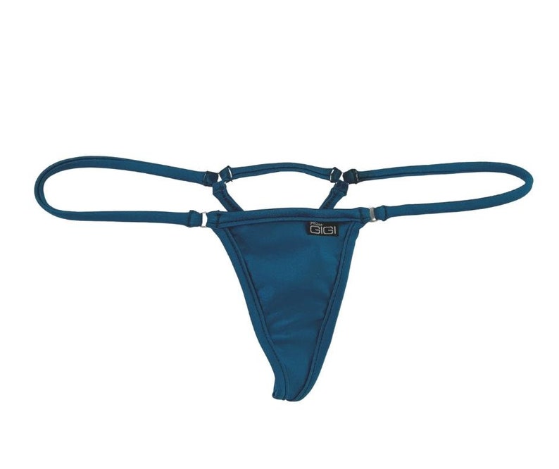 Empress Teal Micro Thong Bikini String Bottom Swimwear Teal Etsy