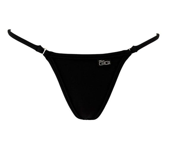 alcanzar Separar caja de cartón Micro Black Bikini Bottom G-String String Swimwear Black - Etsy España