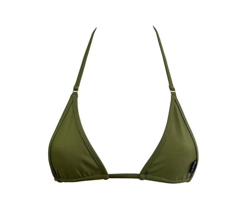 Agave Green Micro Bikini String Swimwear, Minimal Coverage Top, Micro