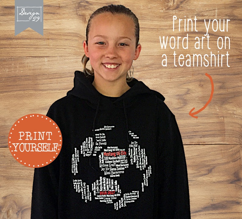 Soccer Ball Your Team Names Form a Soccerball Coach Etsy Australia