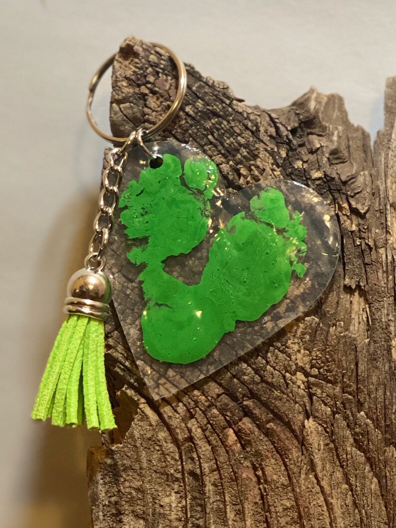Baby Footprint Keepsake, DIY Shrink Art Keychain, Baby Footprint Art