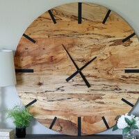 Handcrafted Oak Wood Wall Clock - Rustic and Elegant Timepiece - Etsy