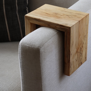 6" Spalted Maple Wood Armrest Table, Coffee Table, Living Room Table (in stock) #2