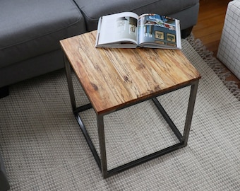 Spalted Maple Cube 18" Coffee Table, Side Table, Solid Wood Table