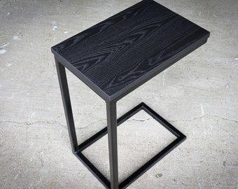 Charcoal/Black Ash C Table, Industrial Side Table, Laptop table, coffee table, gift for her, gift for him, modern home furniture