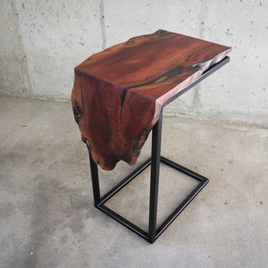 Sinker Redwood Red Wood Waterfall C table, laptop table, side table, industrial side table, end table