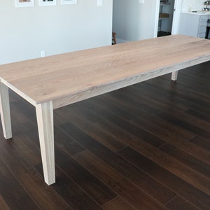 Solid White Oak Shaker Style Dining Table