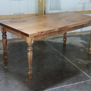 Handmade Wooden Dining Table, Traditional Dining Table, Table with Turned Legs, Modern Furniture, Wood Dining Table, Handmade Furniture