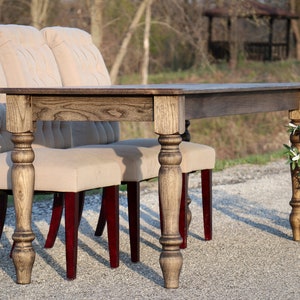 Handmade Dining Table, Hackberry Wood Table, Turned Legs, Traditional Style, Modern Wood Table, Farmhouse Table, Hardwood Table