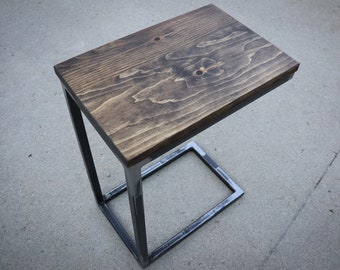 Pine C Table, Industrial Side Table, Laptop table, coffee table