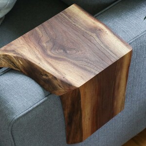 Live Edge Walnut wood couch 6" table, laptop table, side table, sofa table, armrest table
