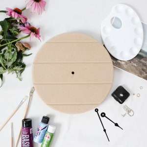 DIY Clock Kit Supplies, Wood Clock, Paint Your Own Clock, Custom Clock