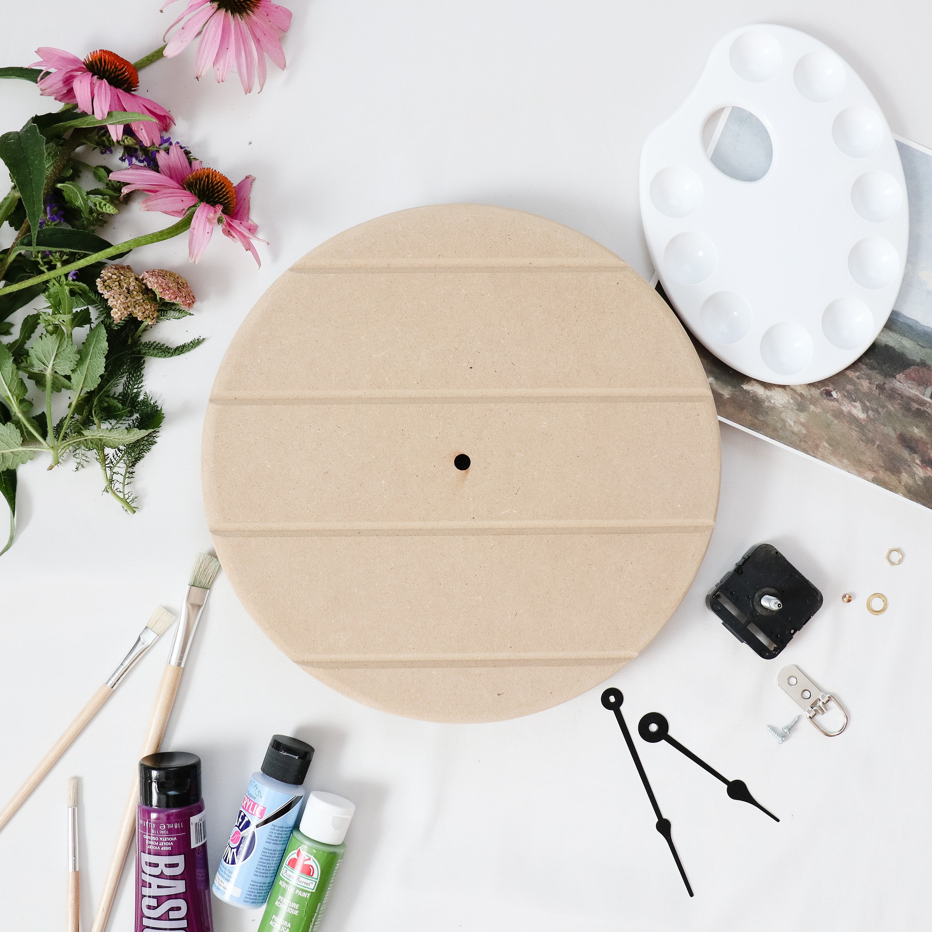 DIY Clock Kit Supplies Wood Clock Paint Your Own Clock - Etsy