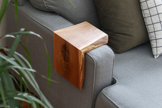 Mesa auxiliar de sofá de madera, mesa de reposabrazos de silla