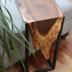 Walnut Waterfall C table, laptop table, side table, industrial side table, end table, coffee table