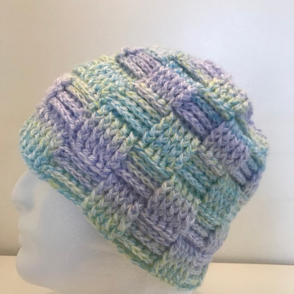 Basket Weave Beanie Etsy