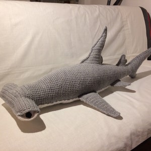 Large Hammerhead Shark, Handmade Crochet